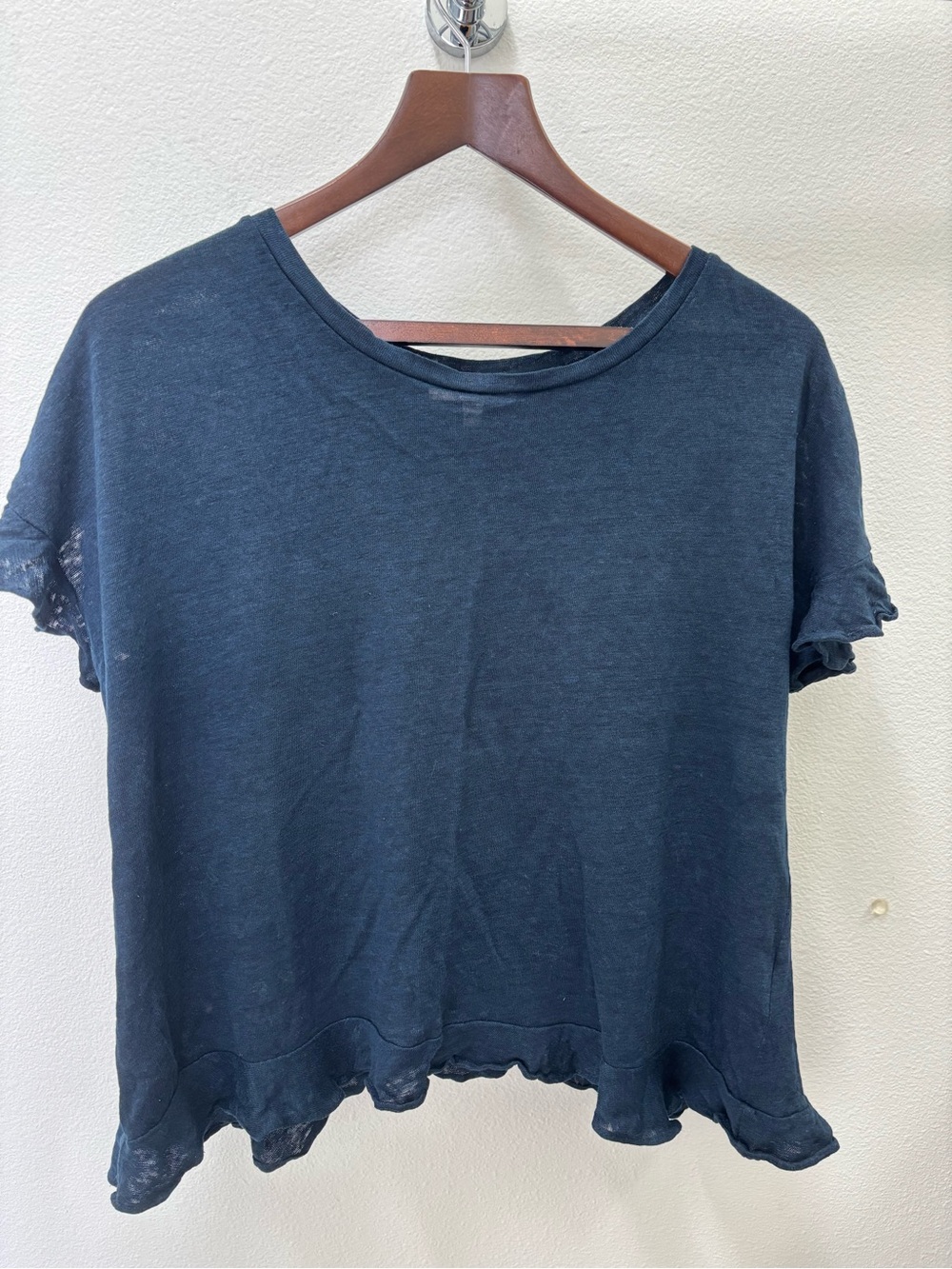 Women’s Relaxed Navy Short Sleeve Top from Anthropologie